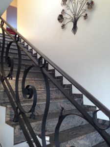 marbre rampe escalier